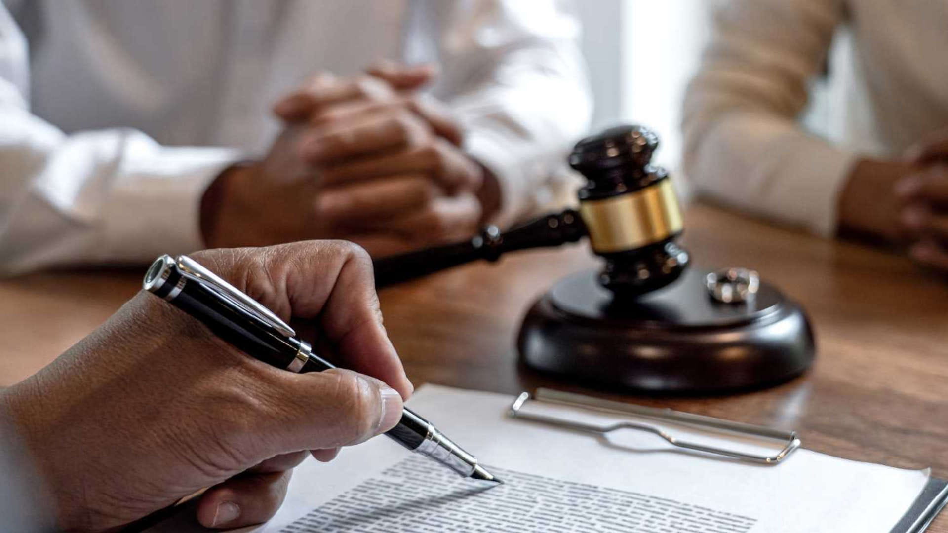 A family lawyer explaining the separation process